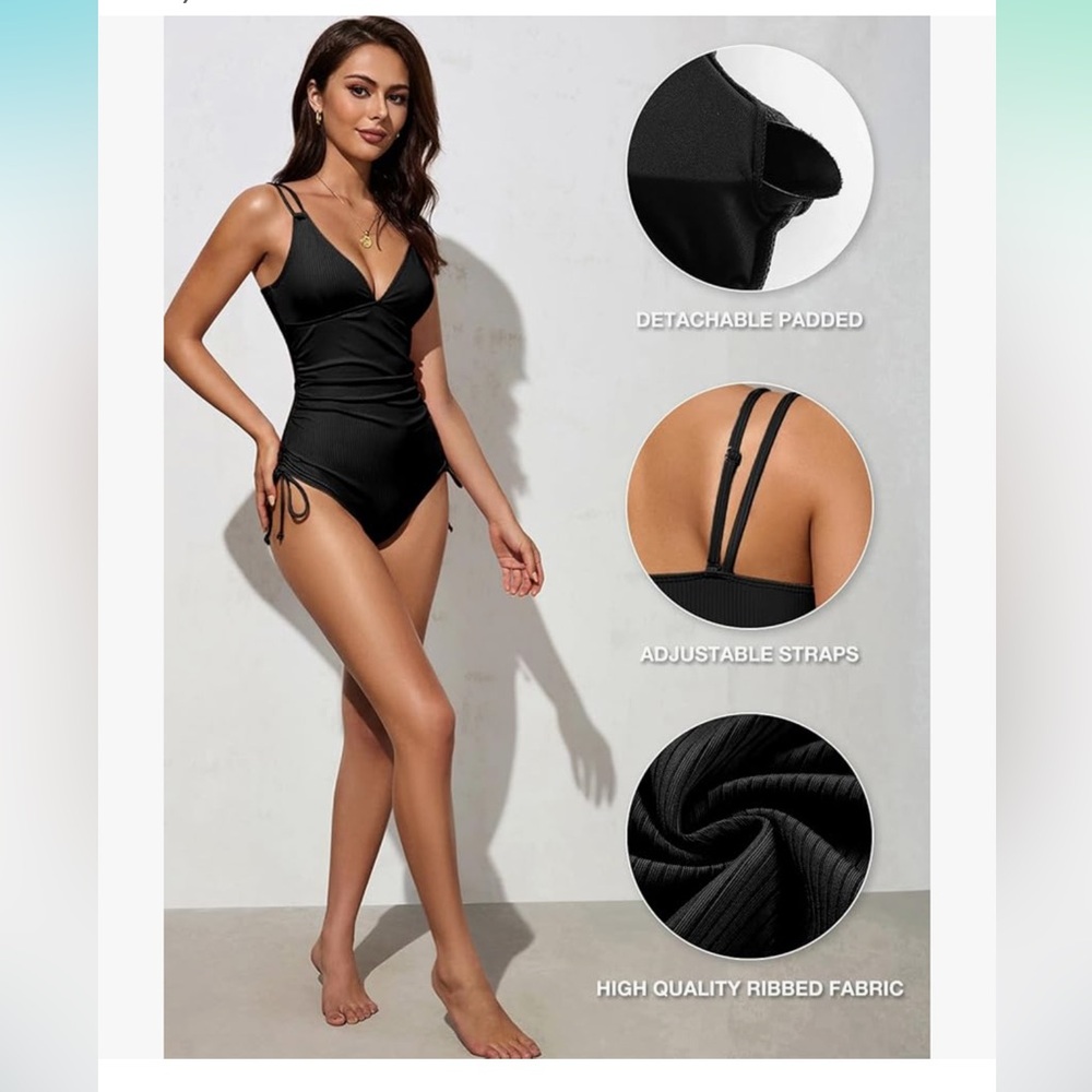 V-Neck Swimsuit - Picture 3 of 8